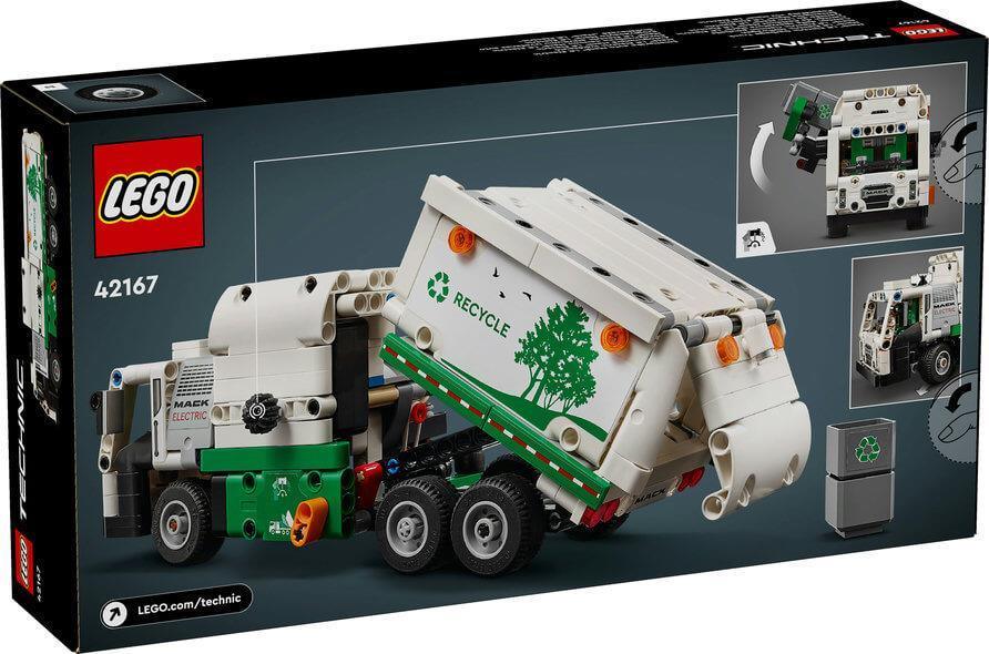 Lego Technic 42167 Mack Electric Garbage Truck Model for Ages 8 and Up - Bobobiy
