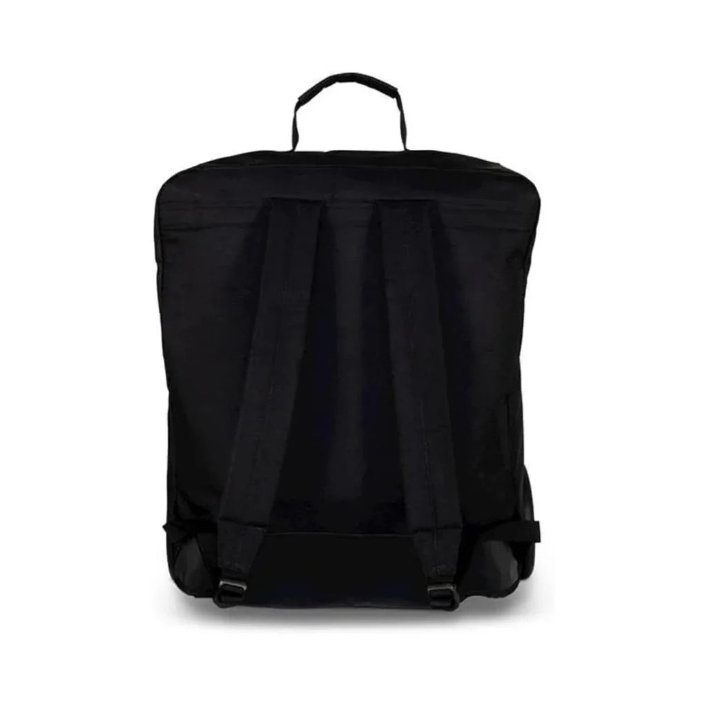 Black stroller bag with rear panel straps and carry handle, Cosatto logo