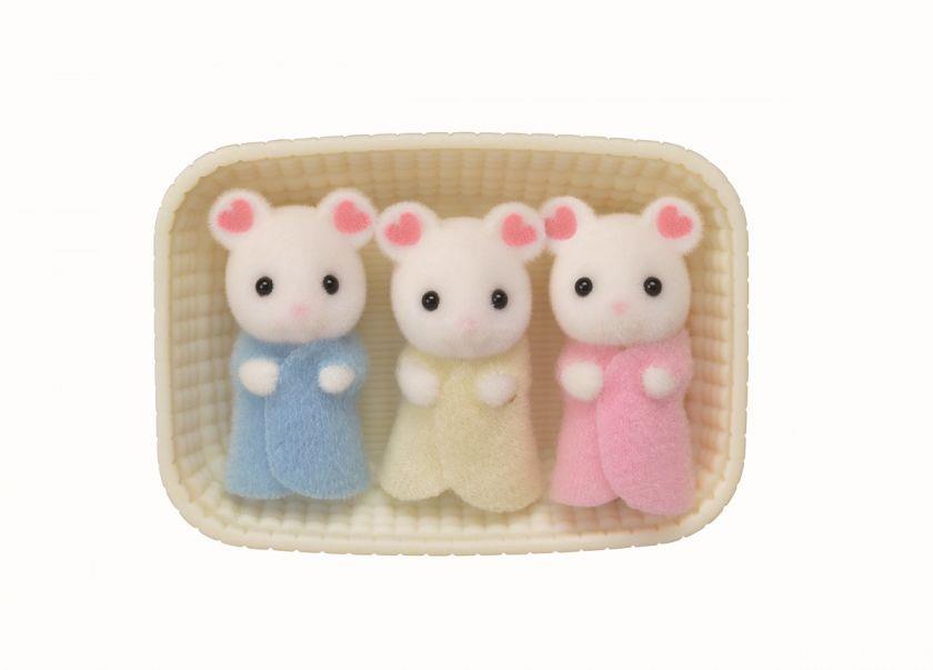 Sylvanian Families Marshmallow Triplets Toy Playset for Ages 3 and Up