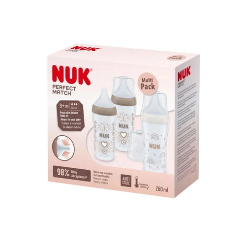 NUK Anti-Colic Perfect Match 260ml Pack of 3 - Bobobiy