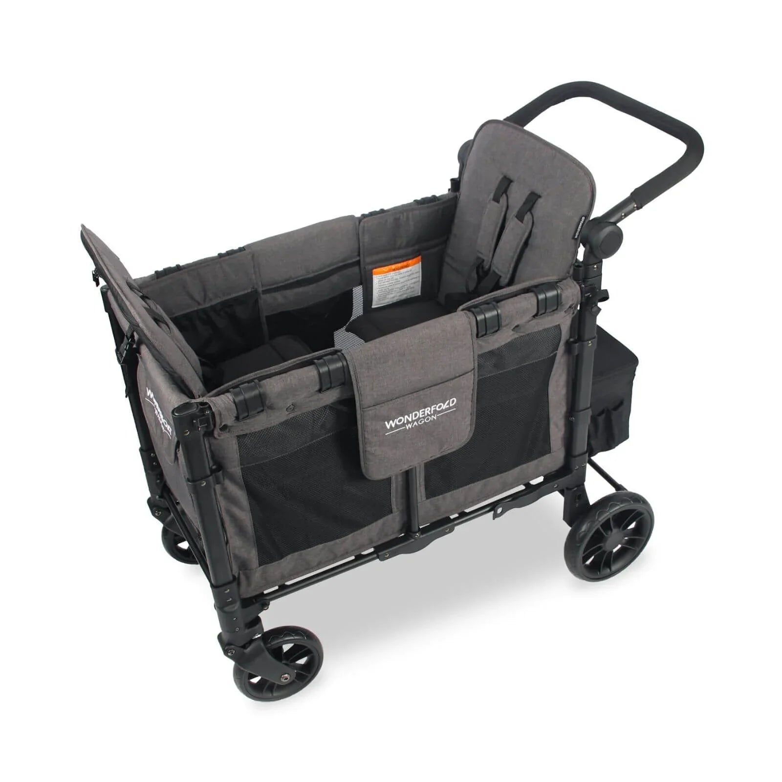 Wonderfold W2 Elite Double Stroller Wagon - Charcoal Grey