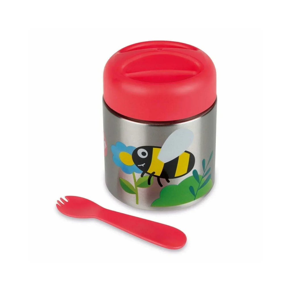 TUM TUM Thermal Food Flask with Magnetic Spork - Ladybird - Bobobiy