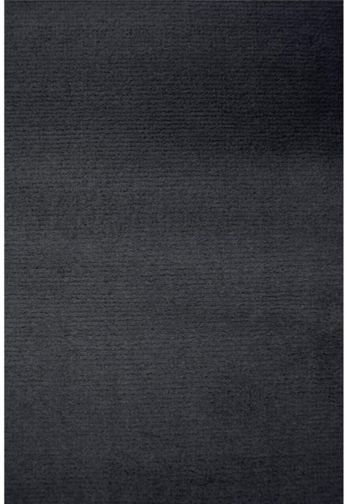 Dark gray solid rug, close-up of short textured pile