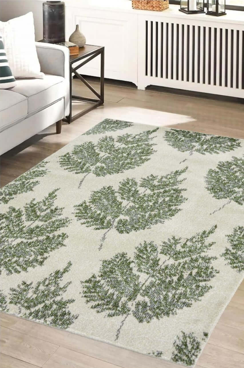 Villa Green Floral Rug