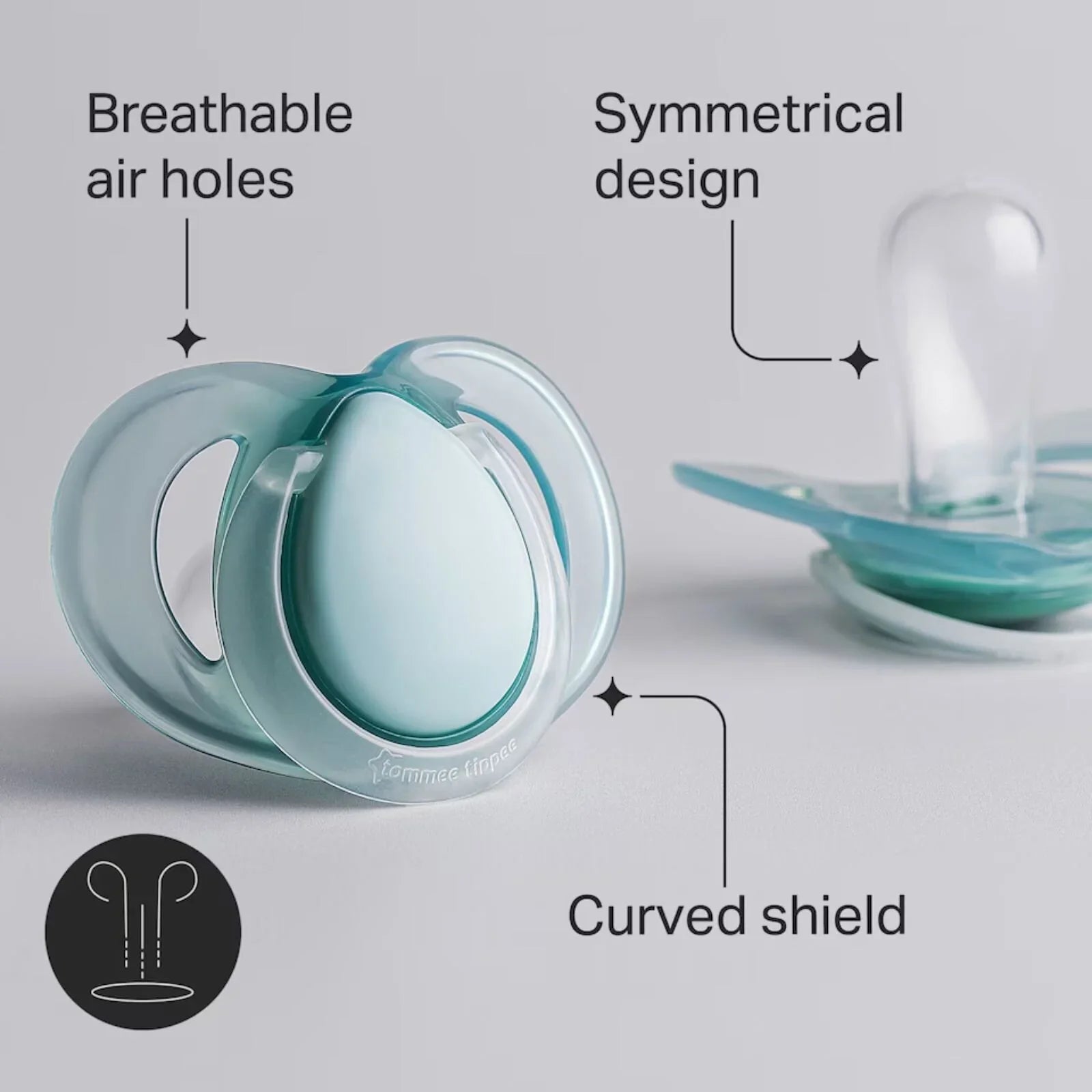 Tommee Tippee Night Time Soother 0-6 months Pack of 2 Assorted