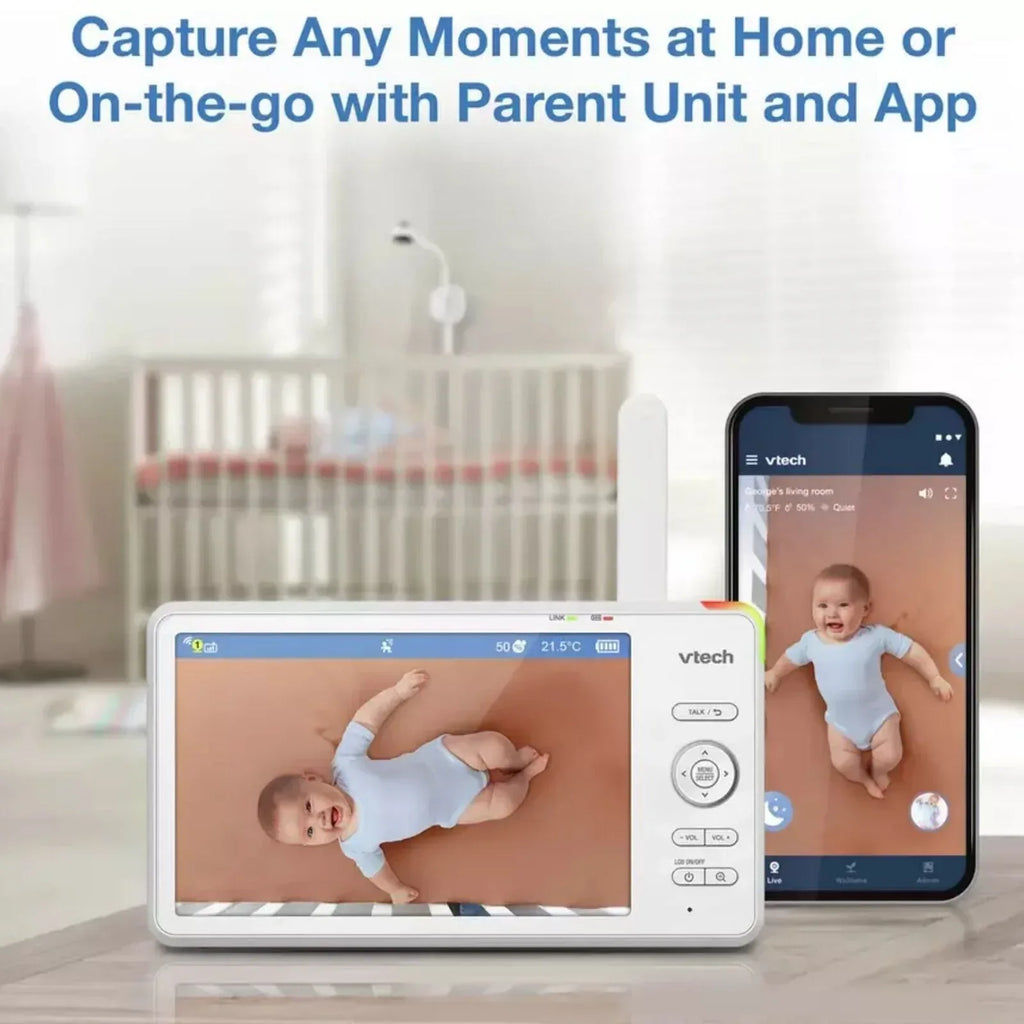 VTech RM7787 HD 7" Over-the-Cot Wi-Fi Baby Monitor - Bobobiy