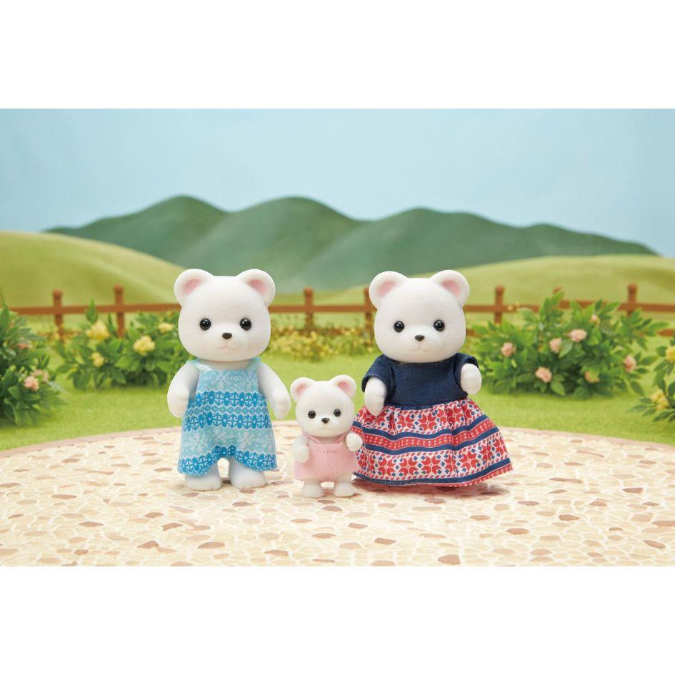 Sylvanian Families Polar Bear Family Toy Playset for Ages 3 and Up