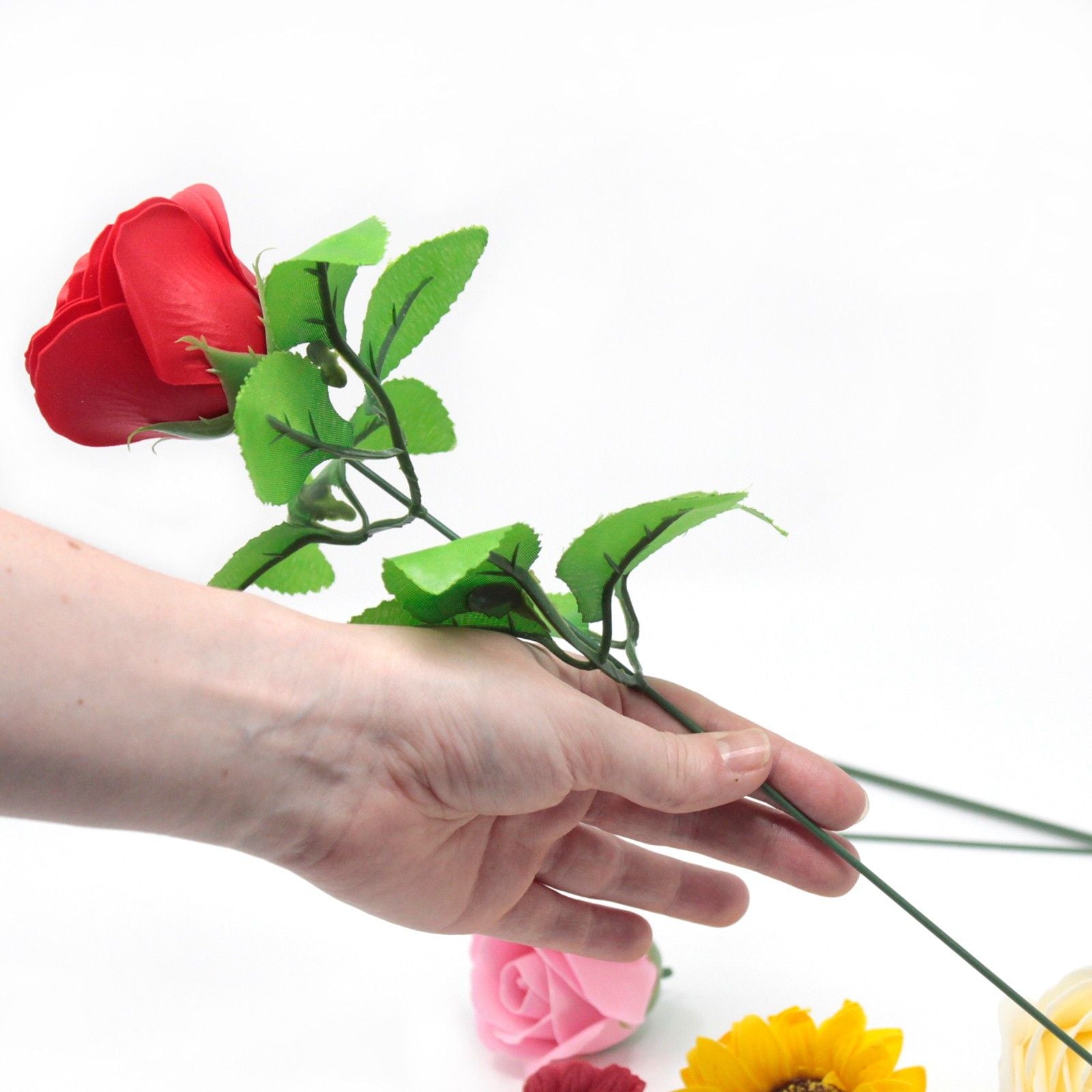 Craft Soap Flowers - Carnations - Lime