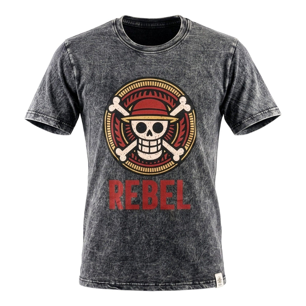 Nomad Sari Stonewashed Cotton T-Shirt - Rebel - Charcoal - Medium