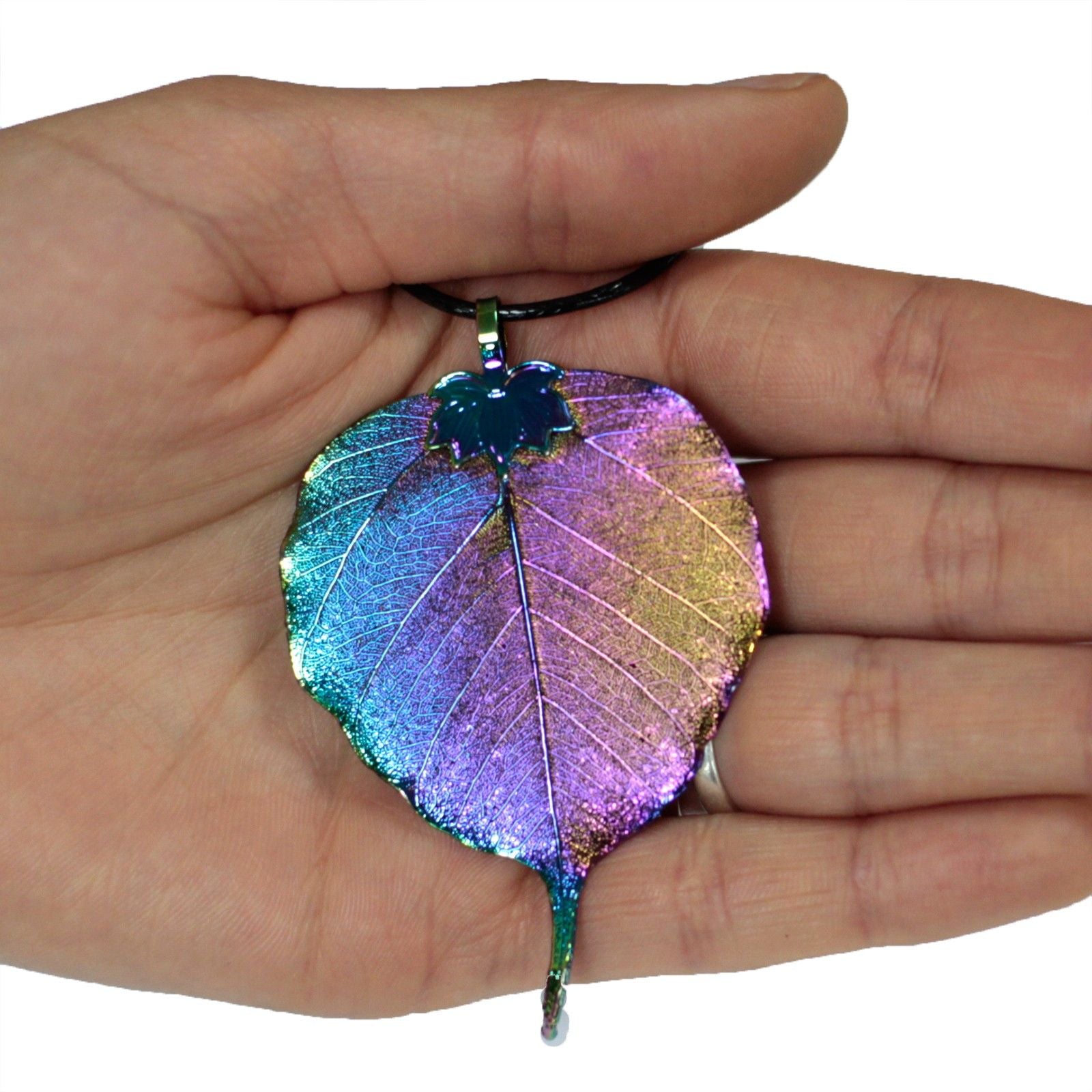 Lotus Leaf Rainbow Necklace