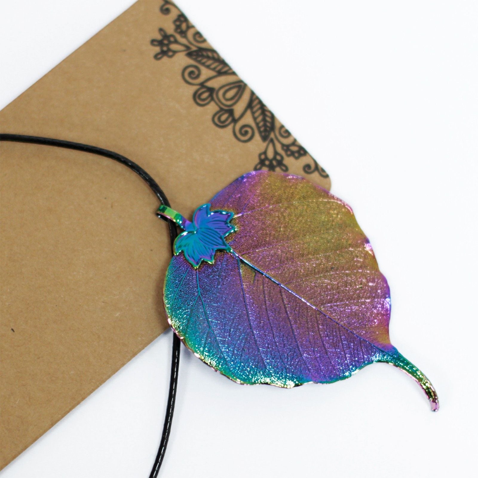 Lotus Leaf Rainbow Necklace