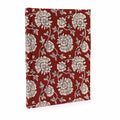 Cotton Bound Notebooks 20x15cm - 96 pages - Burgundy Floral - Bobobiy