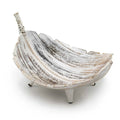 Coconut Leaf Large Fruit Bowl - Whitewash - Bobobiy