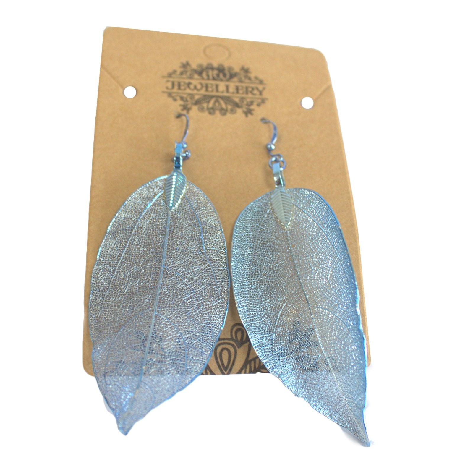 Earrings - Bravery Leaf - Blue