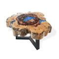 Tamarind and Resin Coffee Table - Sky Blue - Bobobiy