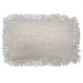 Linen Cushion Cover 30x50cm with fringe - Bobobiy