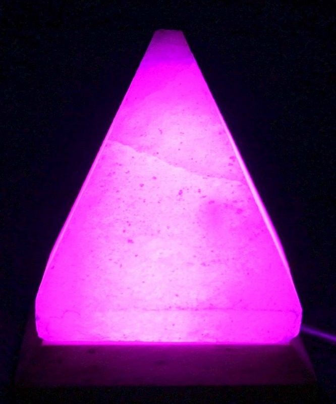 USB Pyramid Salt Lamp - 9 cm (multi)