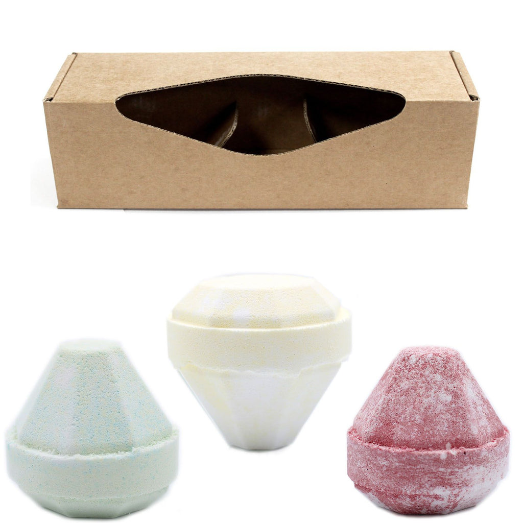 Set Of 3 Gemstone Bathbombs Gift Pack - Mix 2