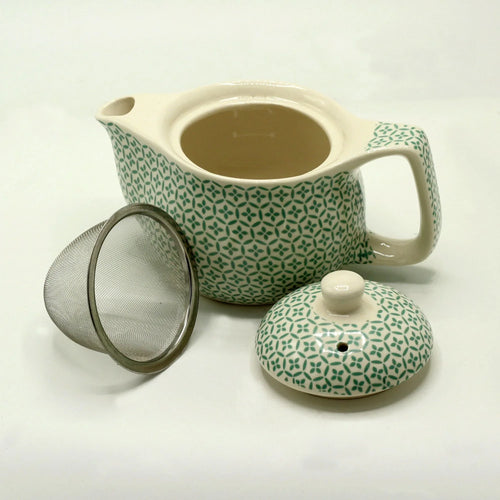 Small Herbal Teapot - Green Mosaic - Bobobiy