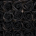 Craft Soap Flowers - Med Rose - Black With white Rim