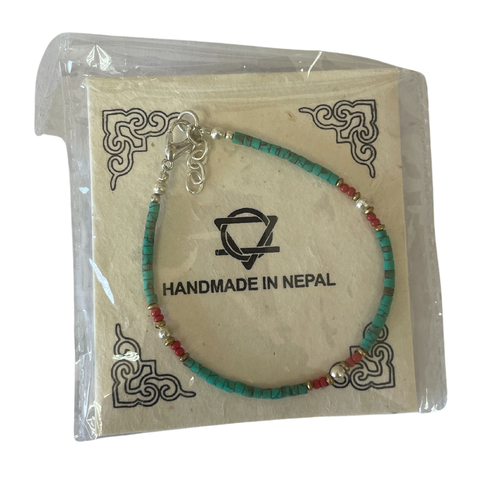 Nepalese Extra Fine Gem Bracelet - Turquoise Beads