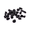 Obsidian black tumbled stones, assorted small polished rocks