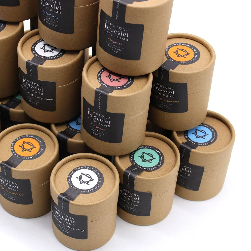 White Jasper Gem Bracelet Bath Bomb - Bobobiy