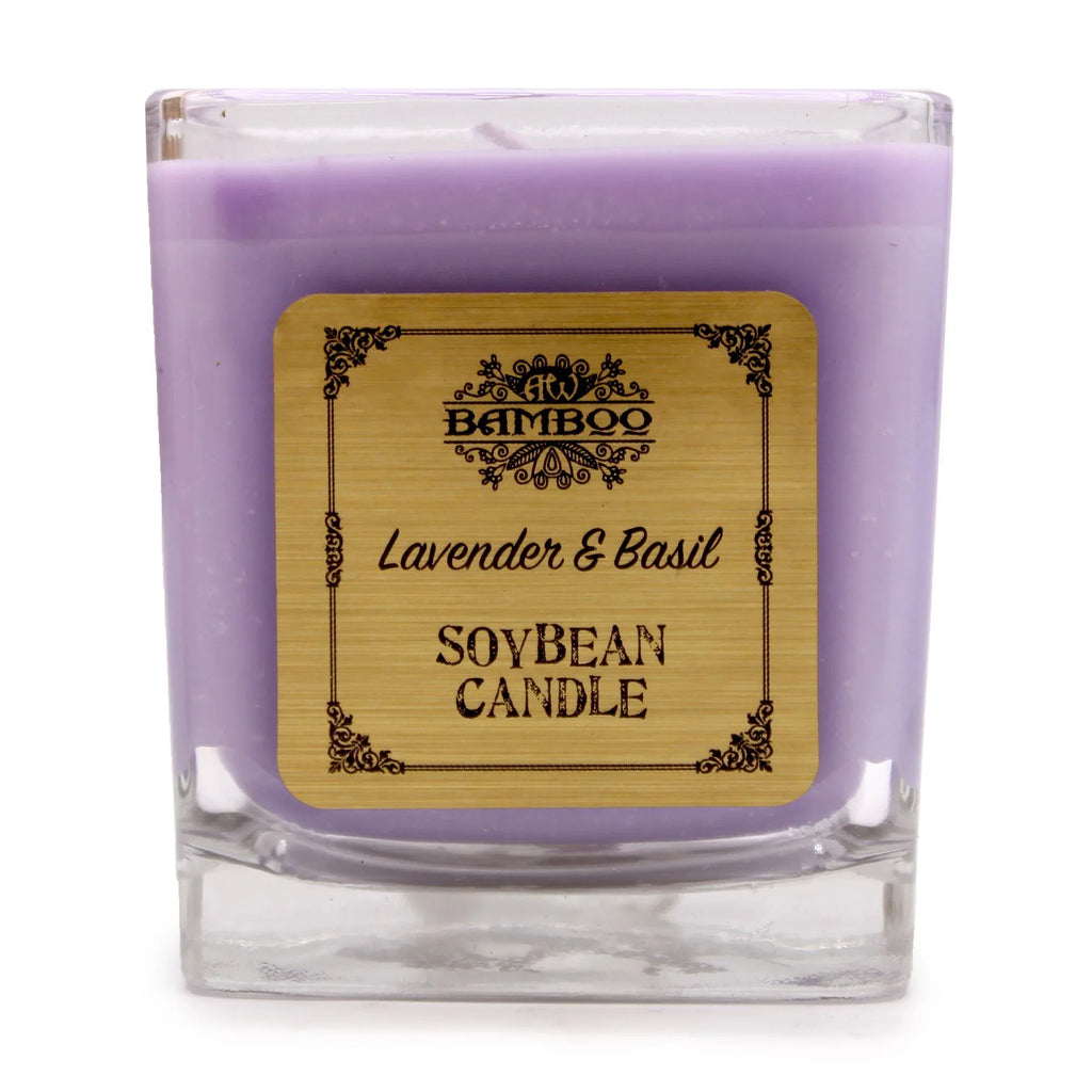 Soybean Jar Candles - Lavender & Basil - Bobobiy