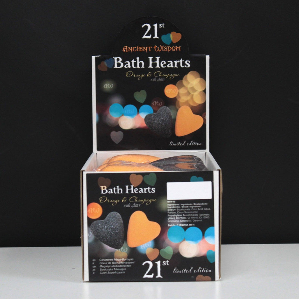21st Special Edition Bath Hearts - Orange & Champagne