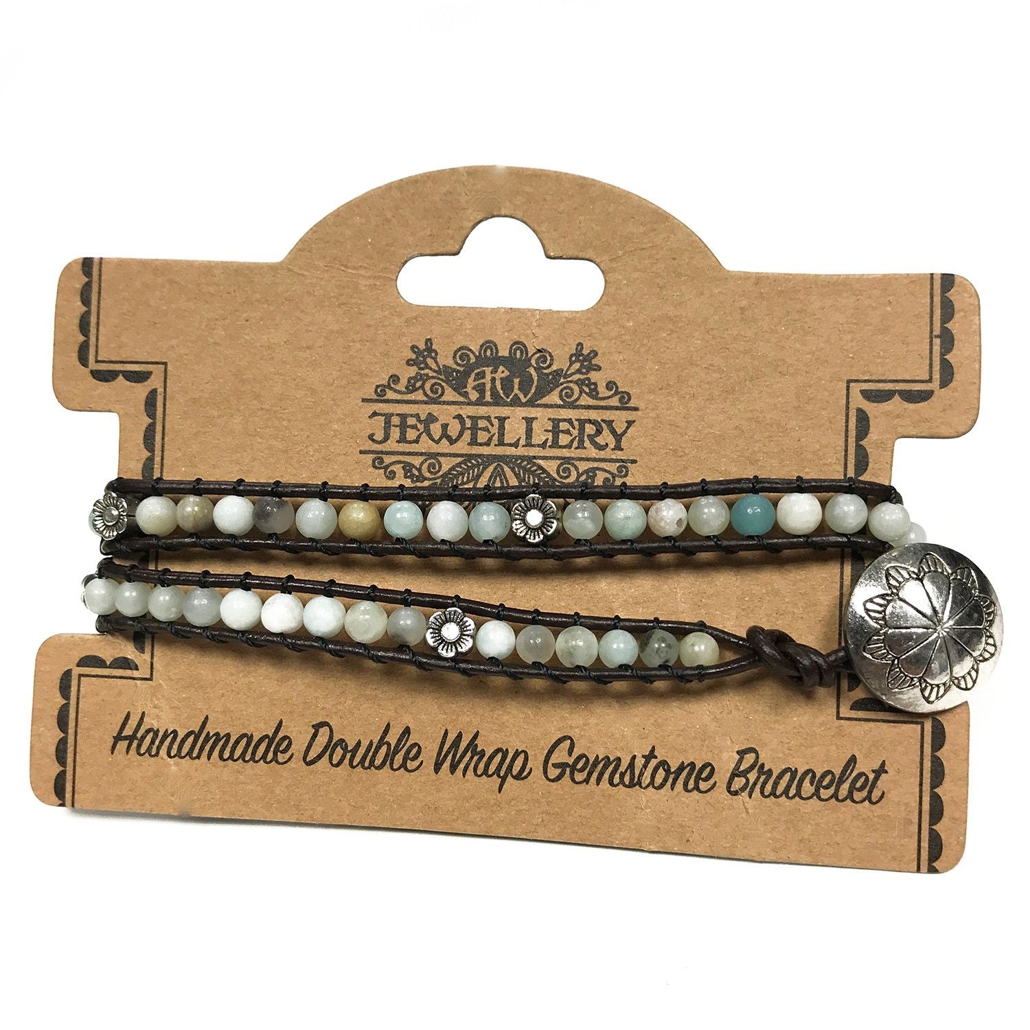 Double Wrap Bracelet - Amazonian & Flower Detail