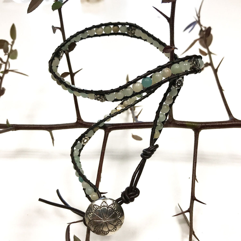 Double Wrap Bracelet - Amazonian & Flower Detail