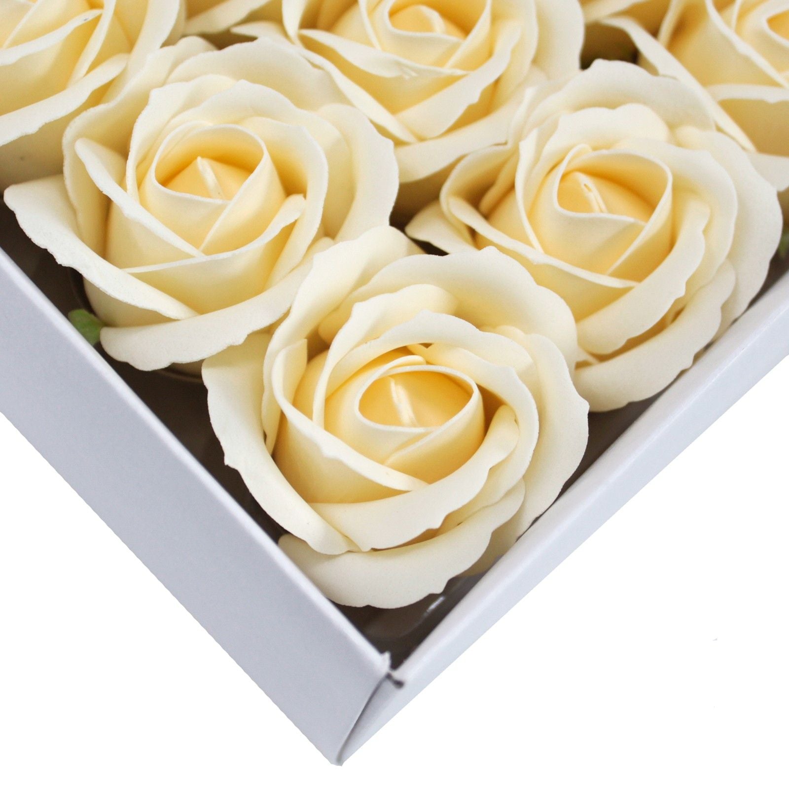 Craft Soap Flowers - Med Rose - Ivory