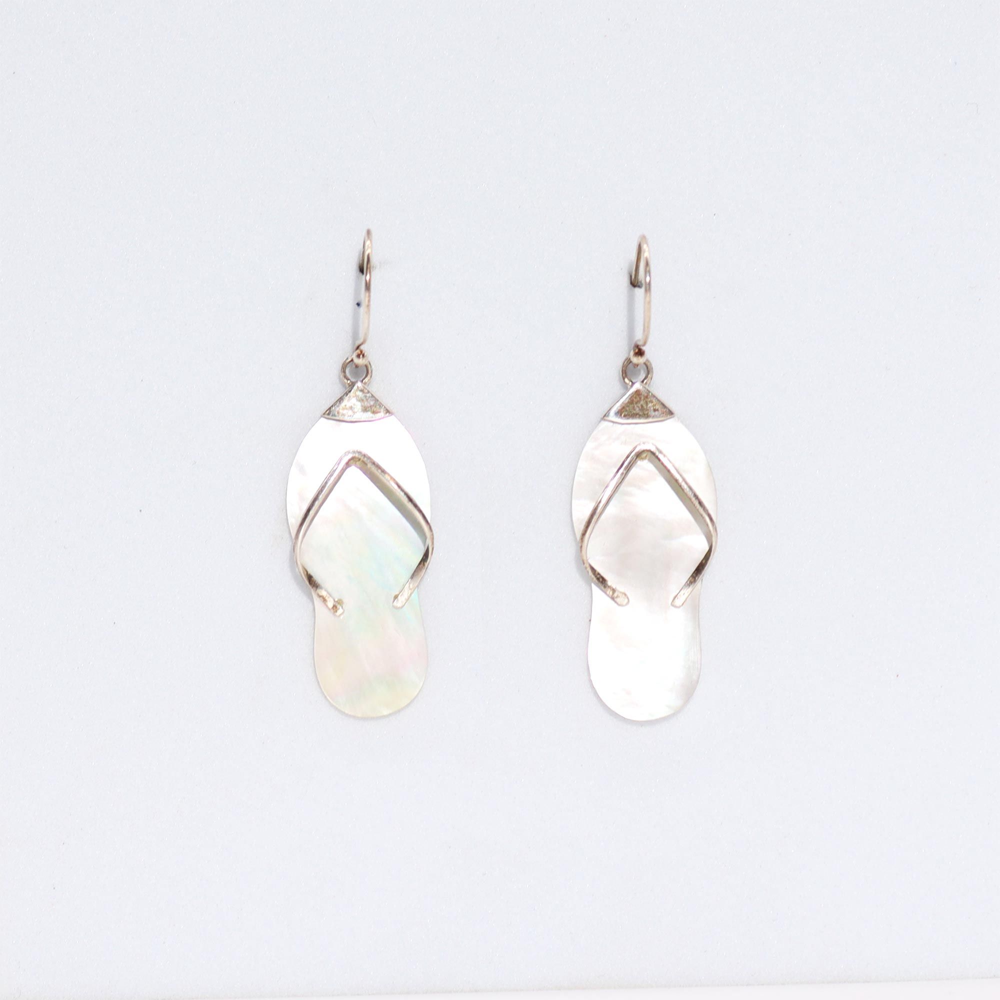 Shell & Silver Earrings - Flip-flops- MOP