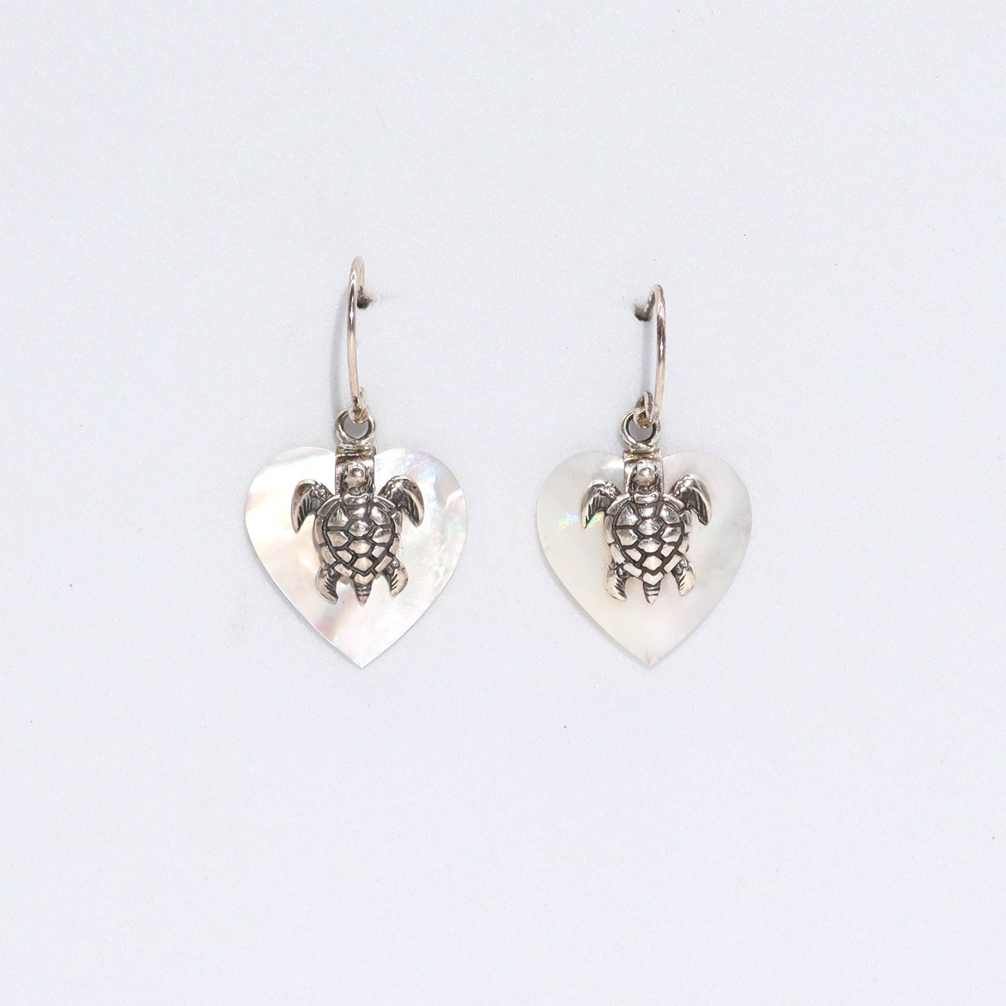 Shell & Silver Earrings - Sea Turtle - MOP