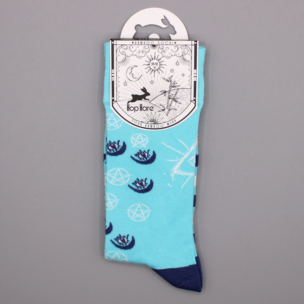 Hop Hare Bamboo Socks S/M - Pentagram and Evil Eye
