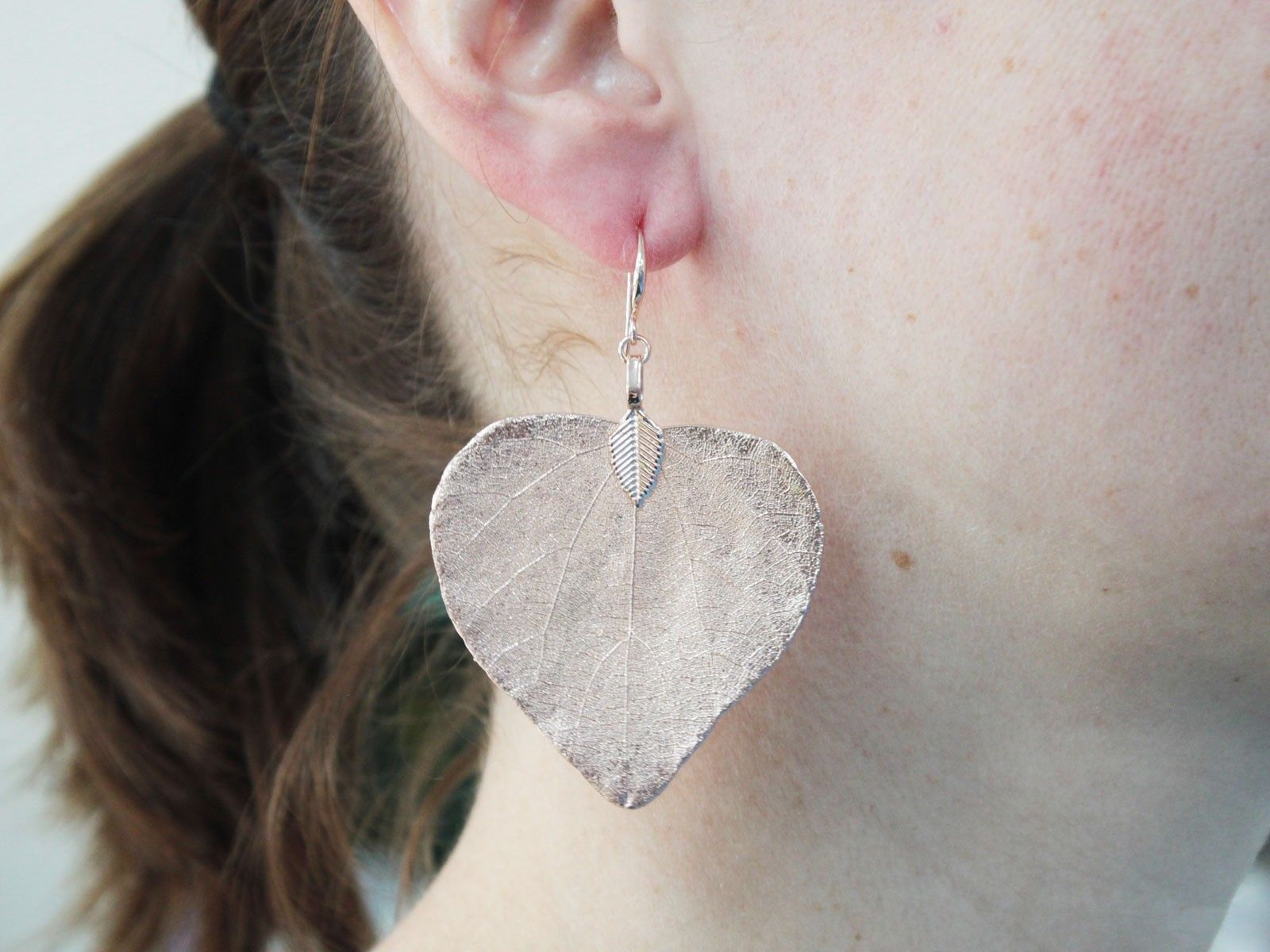 Earrings - Heart Leaf - Gold