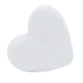 Heart-shaped white bath bomb