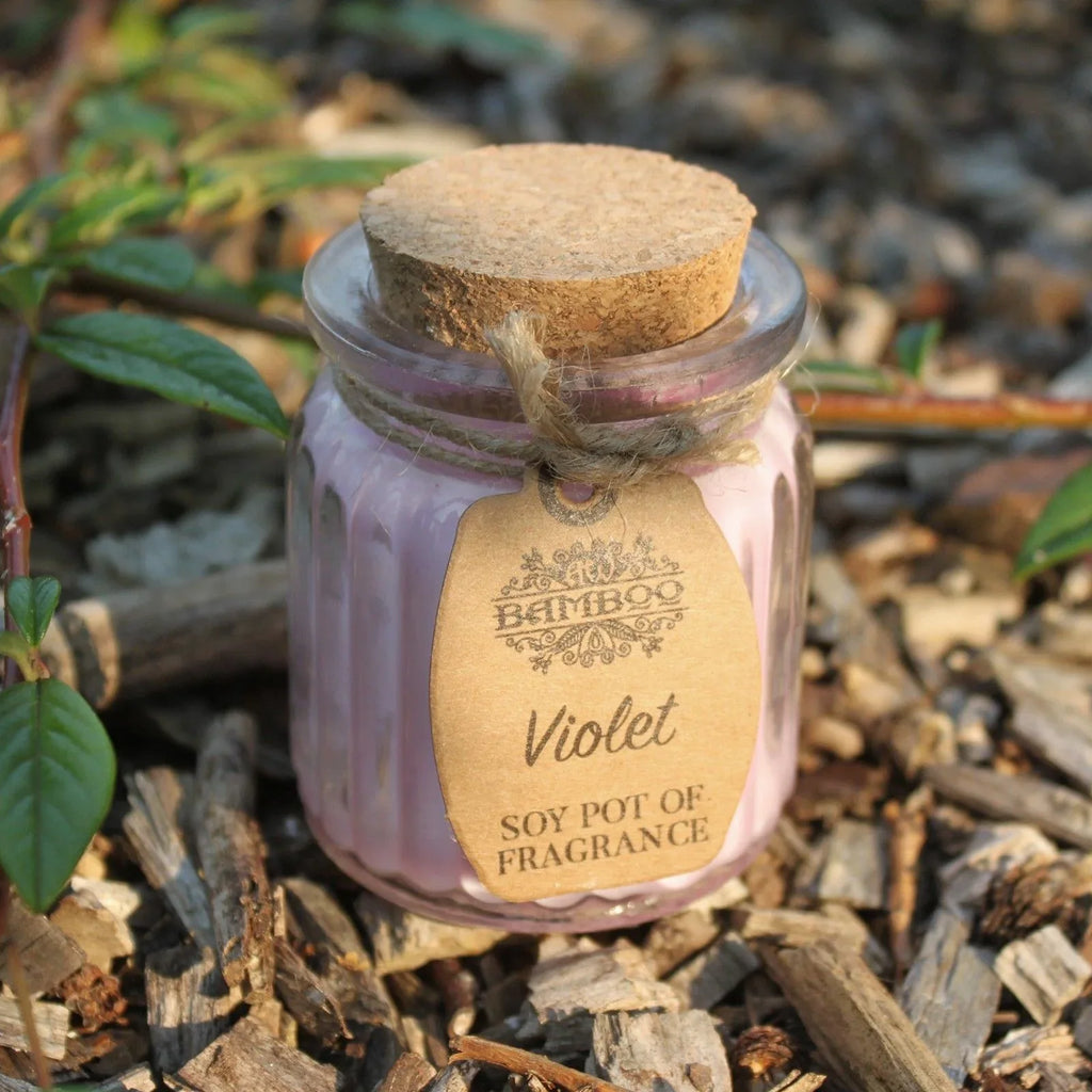 Violet Soy Pot of Fragrance Candles - Bobobiy