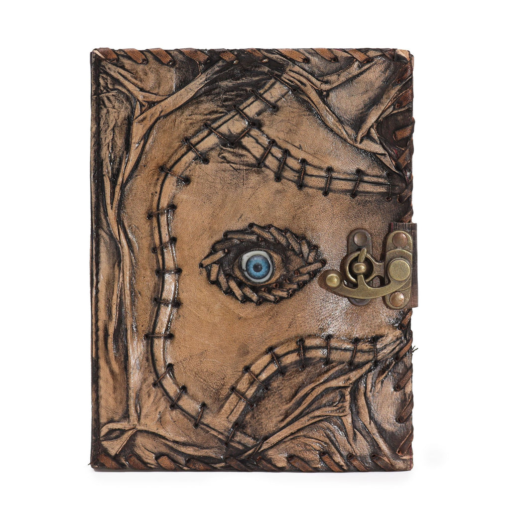 Brown Tan Book - Eye Decor - 160 Deckle Edges Pages - 20x15cm
