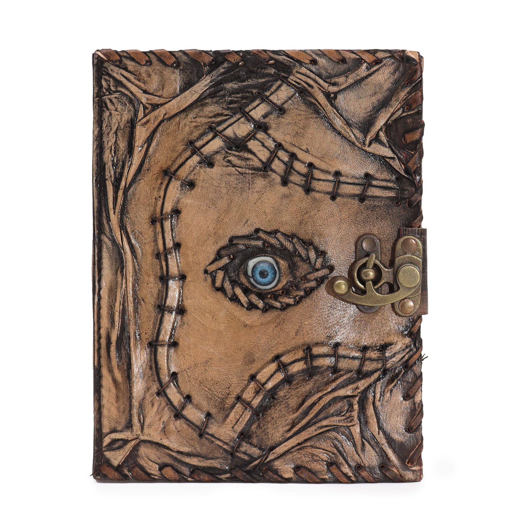 Brown Tan Book - Eye Decor - 160 Deckle Edges Pages - 20x15cm