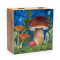 Big Square Box 15x17.5x8cm - Mushroom Design Teal - Bobobiy