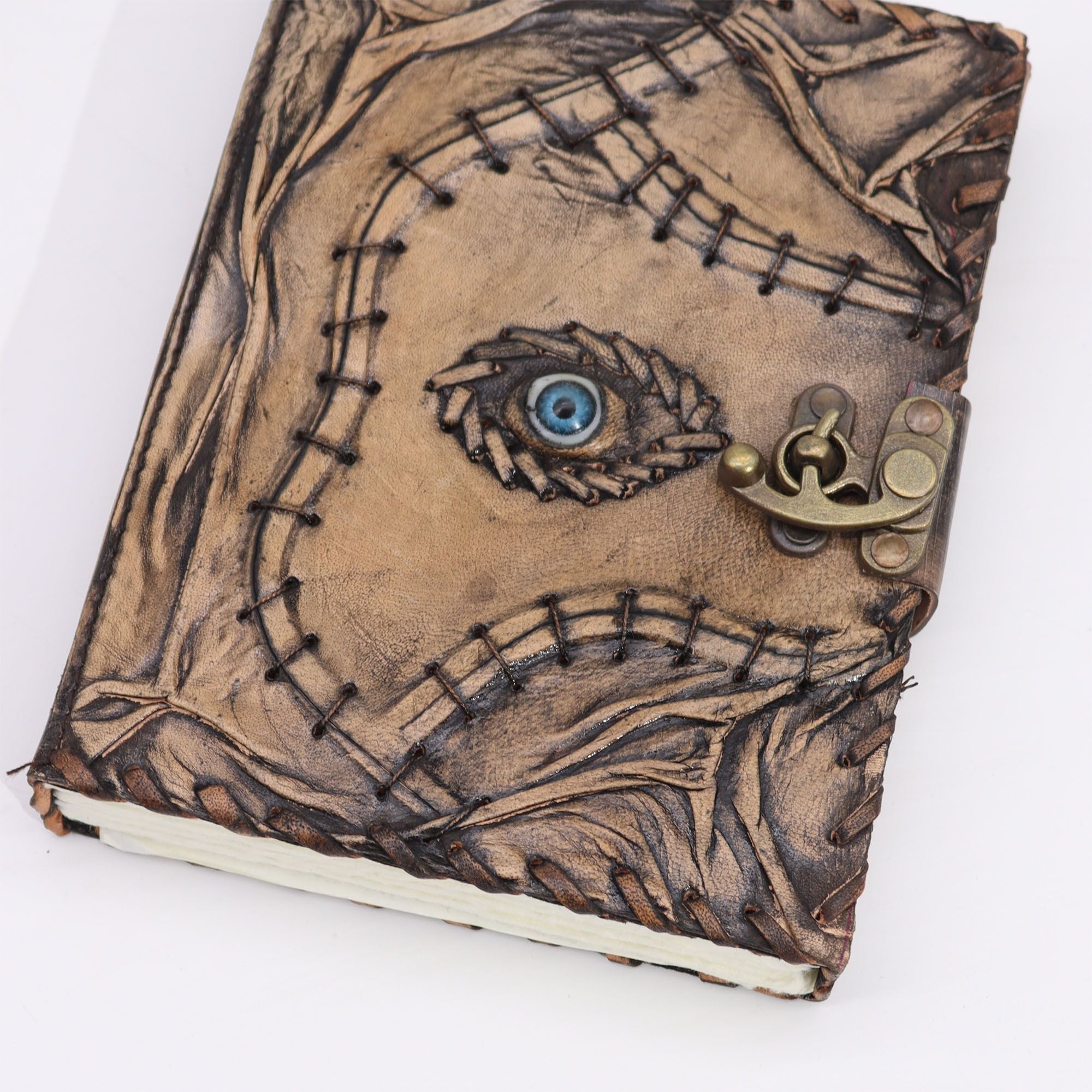 Brown Tan Book - Eye Decor - 160 Deckle Edges Pages - 20x15cm