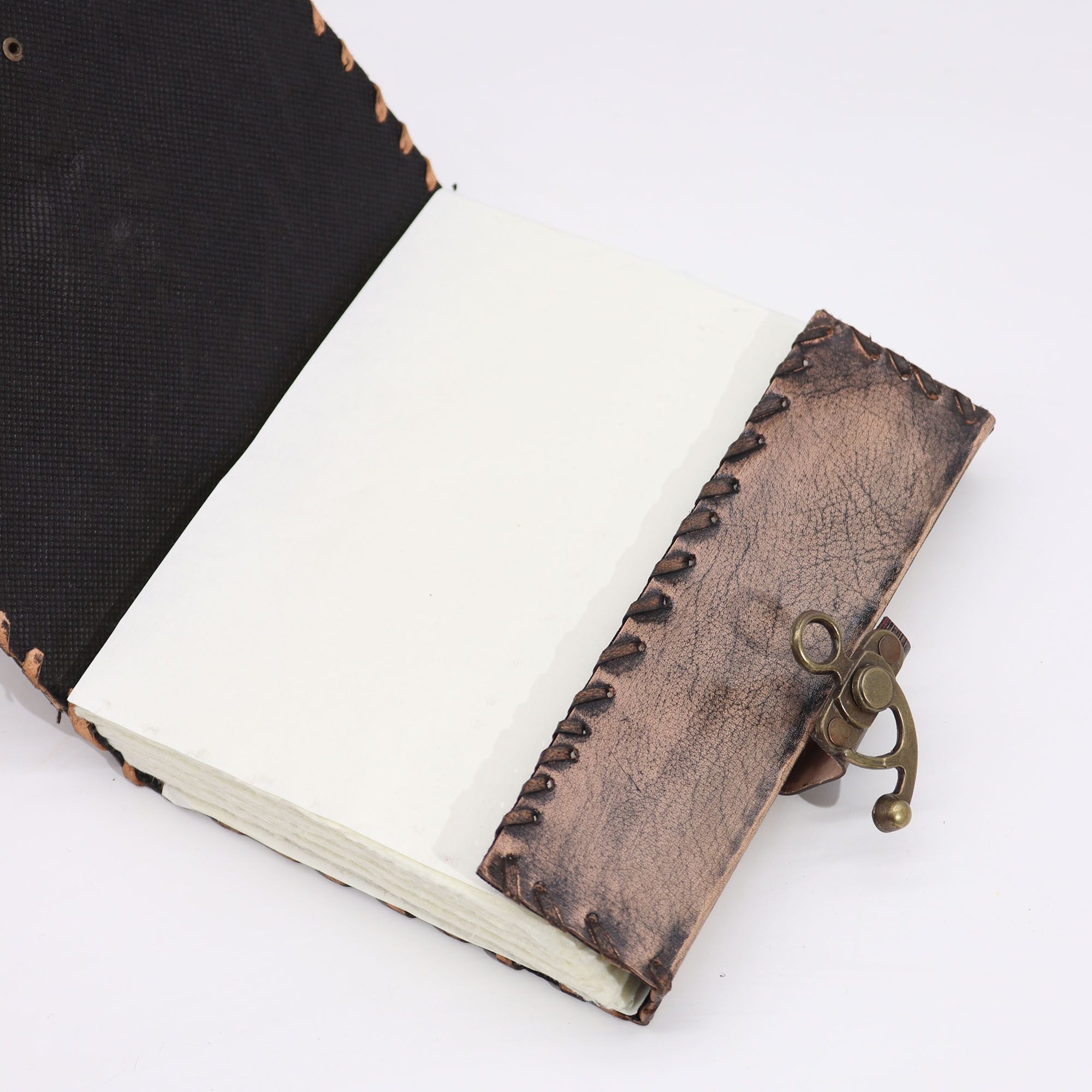 Brown Tan Book - Eye Decor - 160 Deckle Edges Pages - 20x15cm