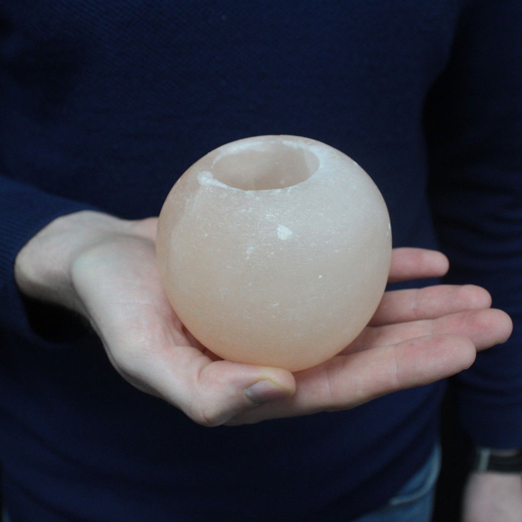 Apple shaped candle holder