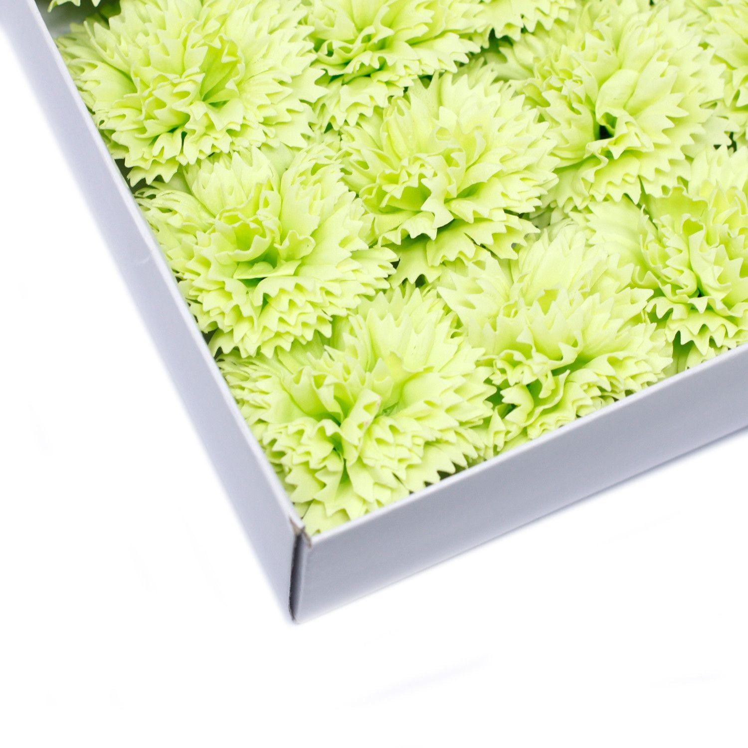 Craft Soap Flowers - Carnations - Lime