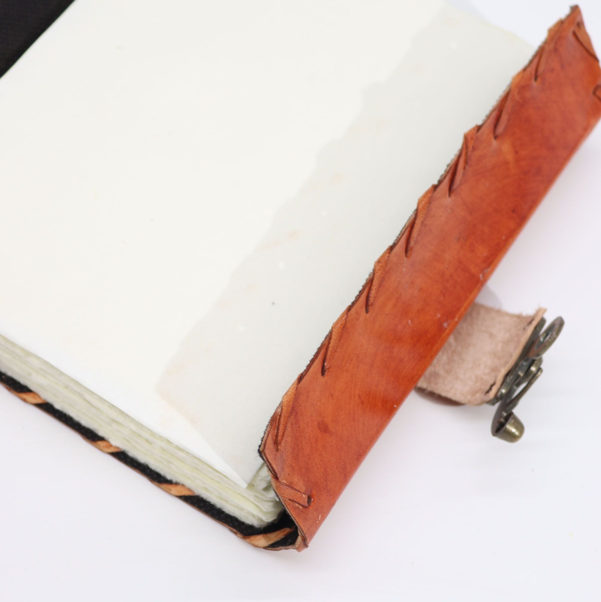 Light Brown Tan Book - Eye Decor - 160 Deckle Edges Pages - 20x15cm