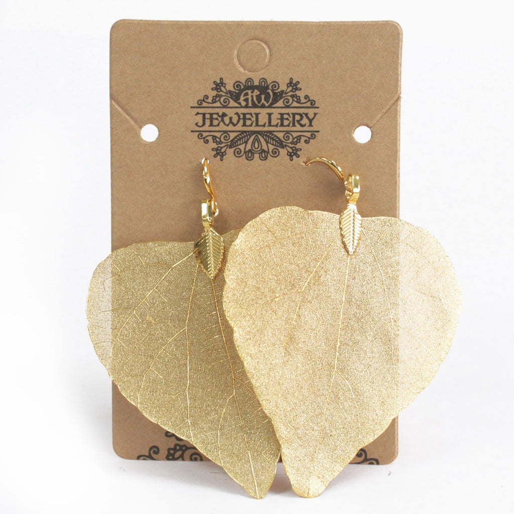 Earrings - Heart Leaf - Gold