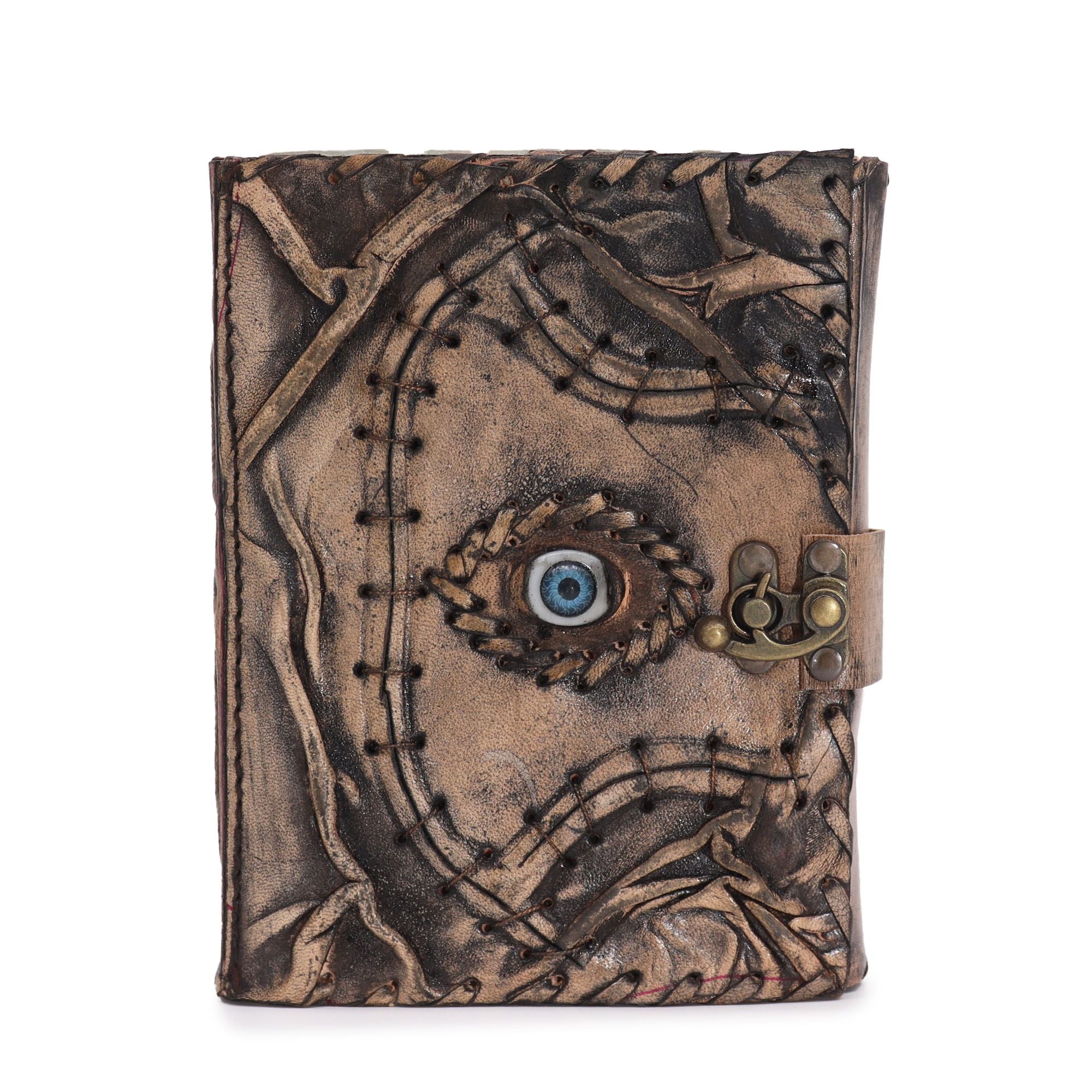 Brown Tan Book - Eye Decor - 160 Deckle Edges Pages - 17x12.5cm