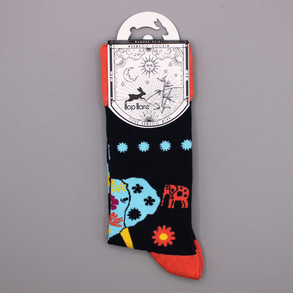 Hop Hare Bamboo Socks S/M - Cosmic Elephant 