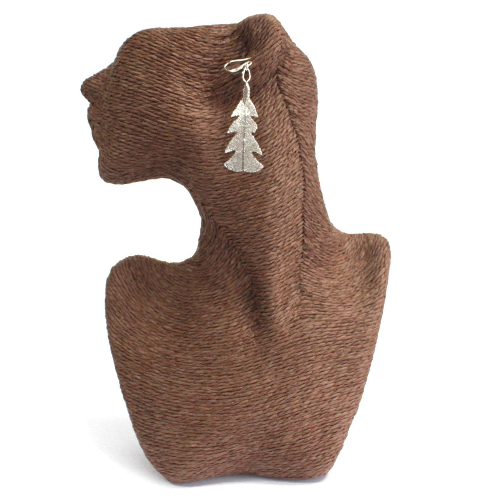 Earrings - Festive Fir Leaf - Silver